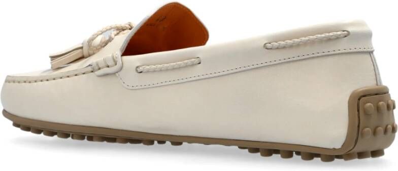 TOD'S Leren Loafers Beige Dames