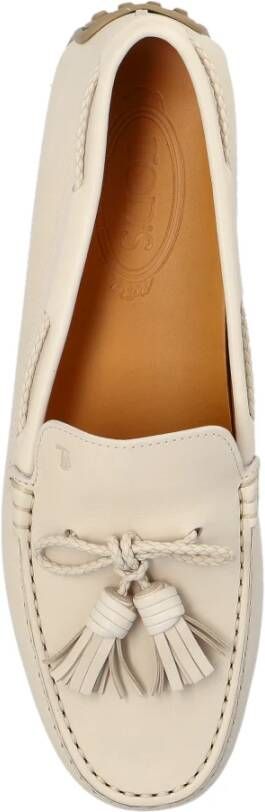 TOD'S Leren Loafers Beige Dames