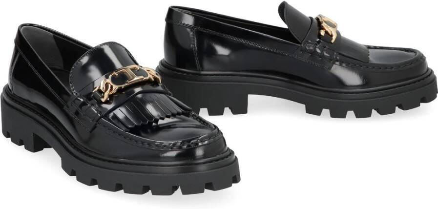 TOD'S Leren loafers Black Dames