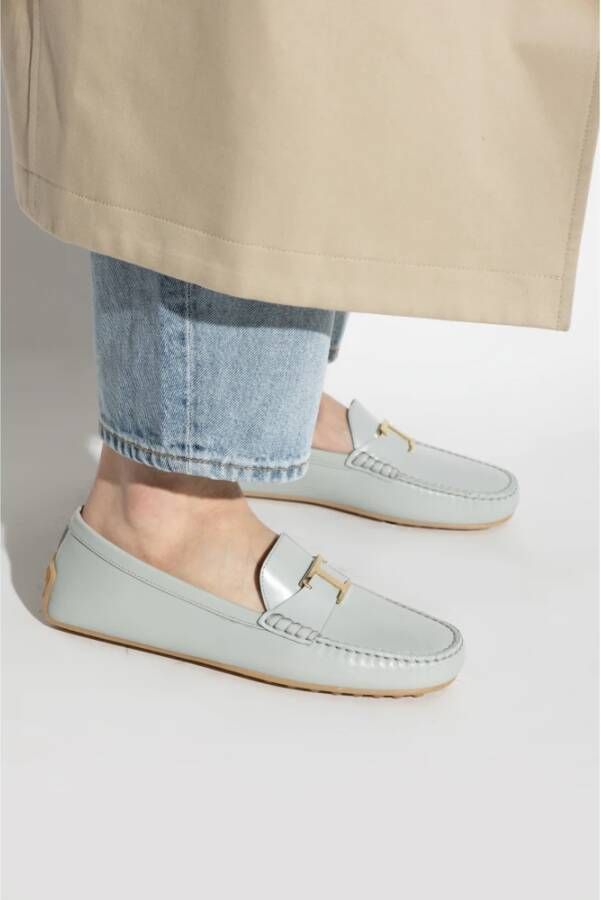 TOD'S Leren Loafers Blue Dames