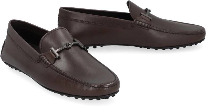 TOD'S Leren loafers Brown Heren