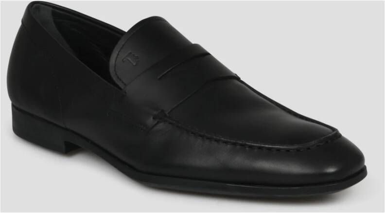 TOD'S Leren Loafers in Amandelvorm Black Heren