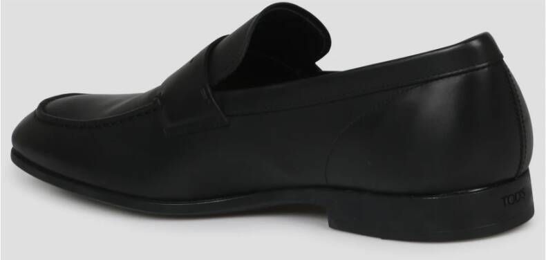 TOD'S Leren Loafers in Amandelvorm Black Heren