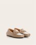 TOD'S Leren Loafers met Metalen Detail Beige Dames - Thumbnail 2