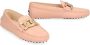 TOD'S Elegante leren loafers met metalen kettingdetail Pink Dames - Thumbnail 3