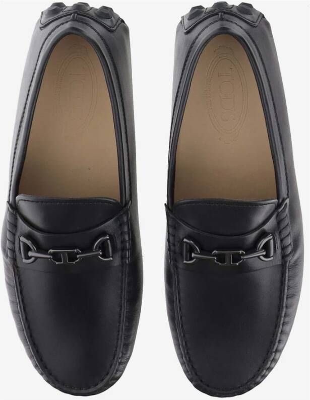 TOD'S Leren Loafers met T-Clamp Accessoire Black Heren