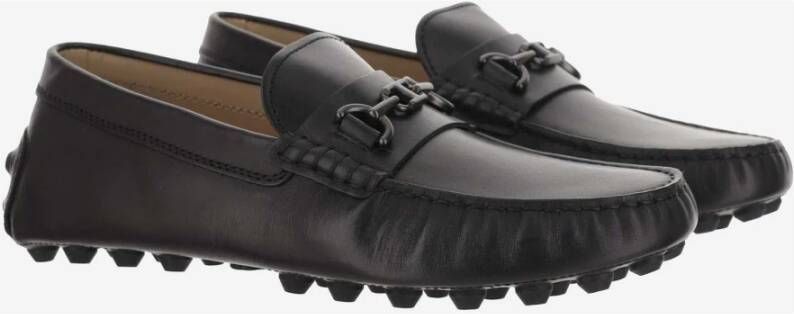 TOD'S Leren Loafers met T-Clamp Accessoire Black Heren