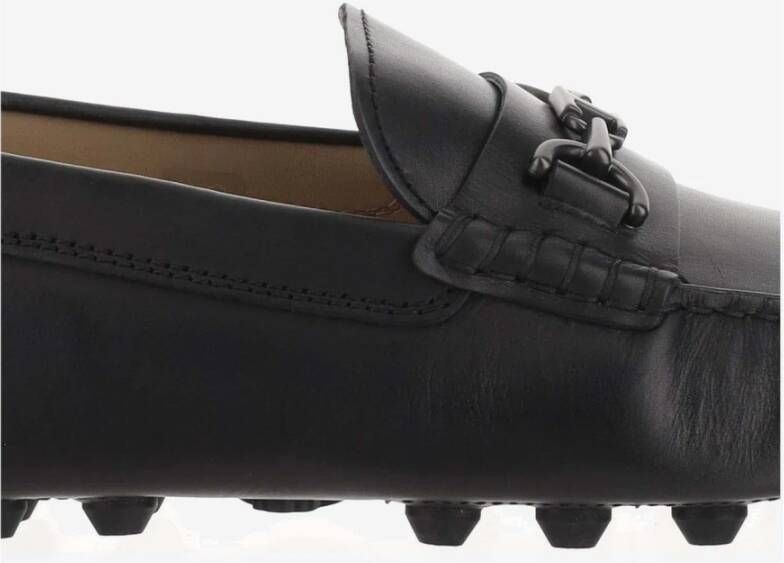 TOD'S Leren Loafers met T-Clamp Accessoire Black Heren