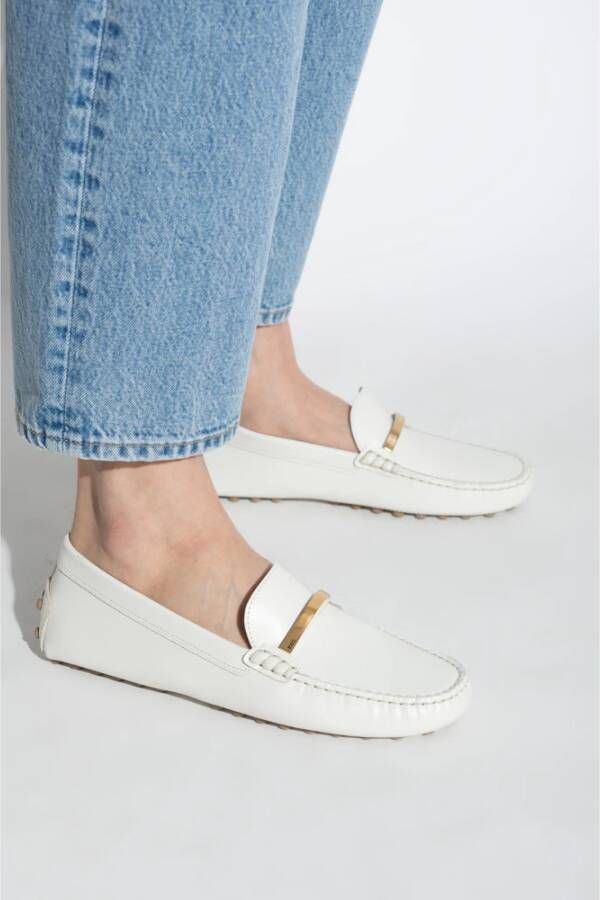 TOD'S Leren Loafers White Dames