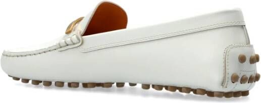 TOD'S Leren Loafers White Dames