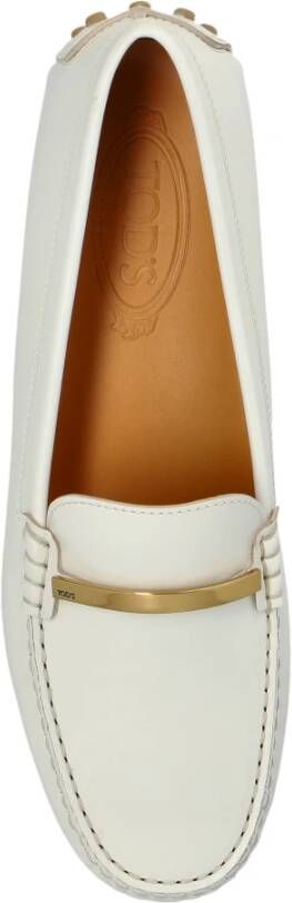 TOD'S Leren Loafers White Dames