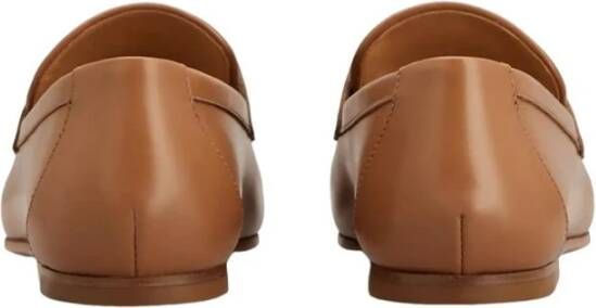 TOD'S Leren Mocassin in Cuoio Kleur Brown Dames