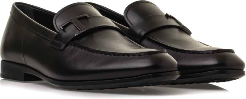 TOD'S Leren Mocassin Loafers Black Heren