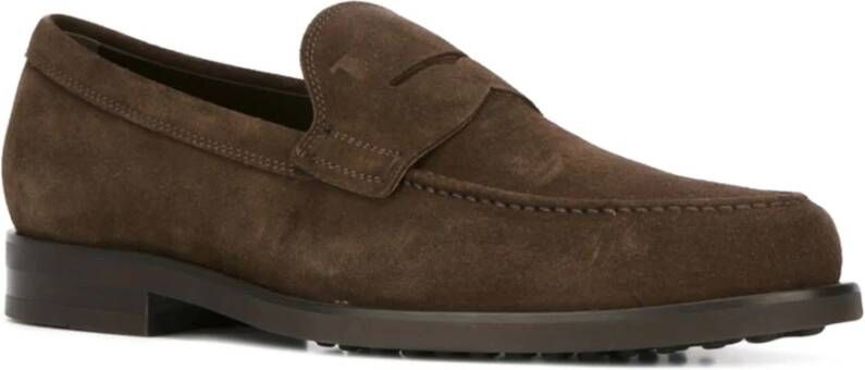 TOD'S Leren Mocassin Schoen Brown Heren