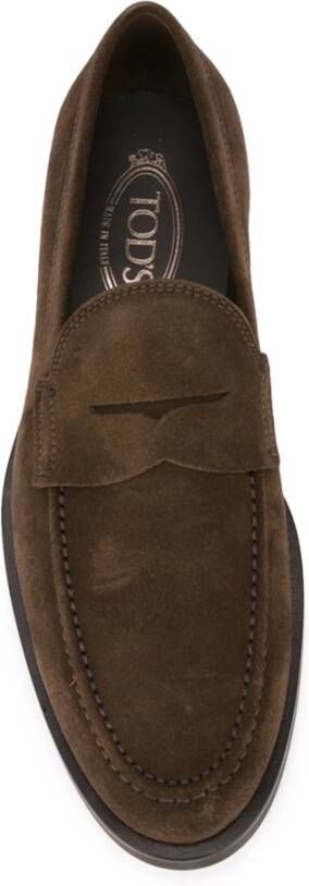 TOD'S Leren Mocassin Schoen Brown Heren