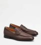 TOD'S Leren Mocassin Schoenen met Rubberen Zool Brown Heren - Thumbnail 2