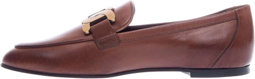 TOD'S Leren Mocassins Marrone Brown Dames