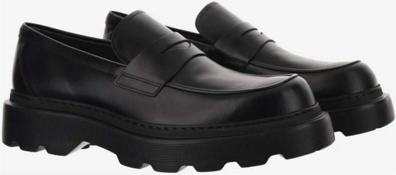 TOD'S Leren Mocassins met Rubberen Zool Black Heren