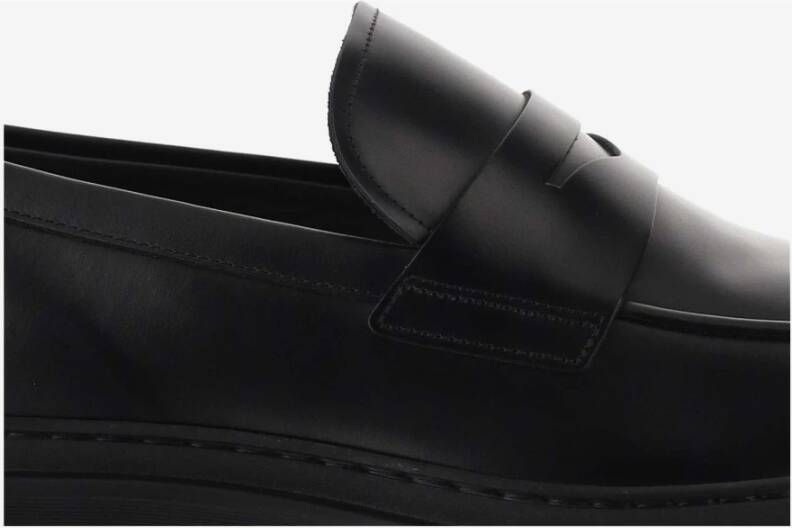 TOD'S Leren Mocassins met Rubberen Zool Black Heren