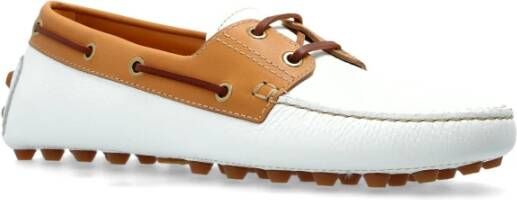 TOD'S Leren mocassins White Dames