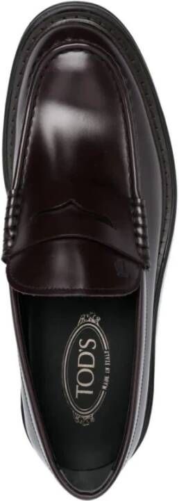 TOD'S Leren Loafer Schoen Black Heren