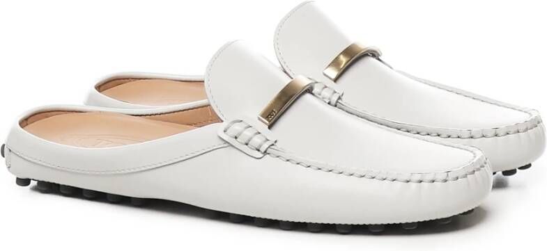 TOD'S Leren sandalen met Gommino-stijl White Dames