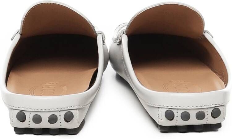 TOD'S Leren sandalen met Gommino-stijl White Dames