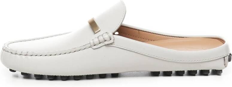 TOD'S Leren sandalen met Gommino-stijl White Dames