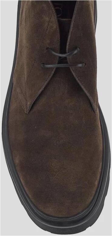 TOD'S Leren Veterschoen Brown Heren