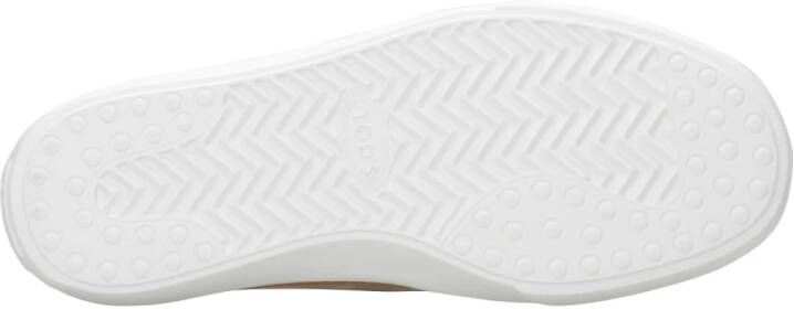 TOD'S Lichtgrijze Slip-on Sneakers met Nubuck Bovenwerk Gray Heren