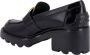 TOD'S Zwarte elegante loafers met middelhak Black Dames - Thumbnail 3