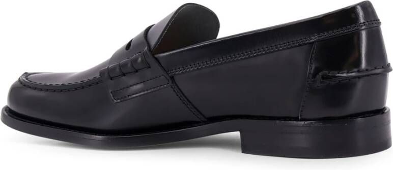 TOD'S Logo detail leren loafer gemaakt in Italië Black Heren