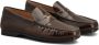 TOD'S Logo Plaque Leren Loafers Brown Heren - Thumbnail 2