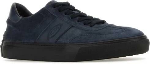 TOD'S Marineblauwe suède sneakers Blue Heren