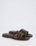 TOD'S Dames Leather Sandal Bruin Zwart Brown Dames - Thumbnail 5