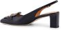 TOD'S Metalen Detail Leren Slingback Hakken Black Dames - Thumbnail 3