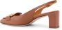 TOD'S Metalen Detail Leren Slingback Hakken Brown Dames - Thumbnail 3