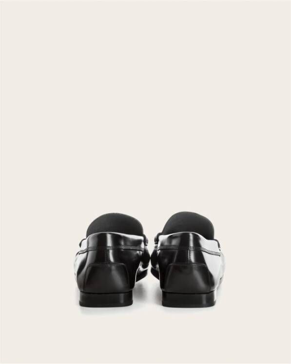 TOD'S Mocassins van geborsteld kalfsleer met metalen accessoire Black Heren