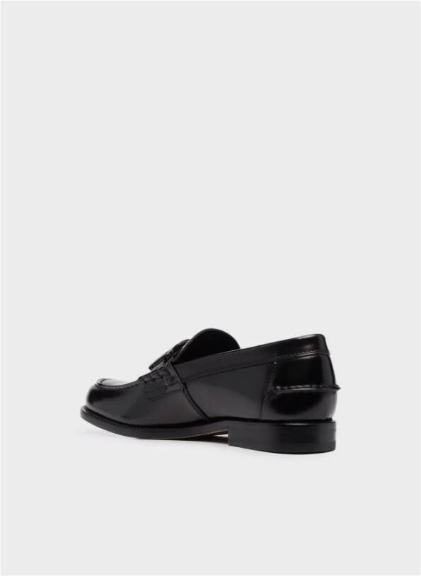 TOD'S Klassieke Zwarte Leren Loafers Black Heren