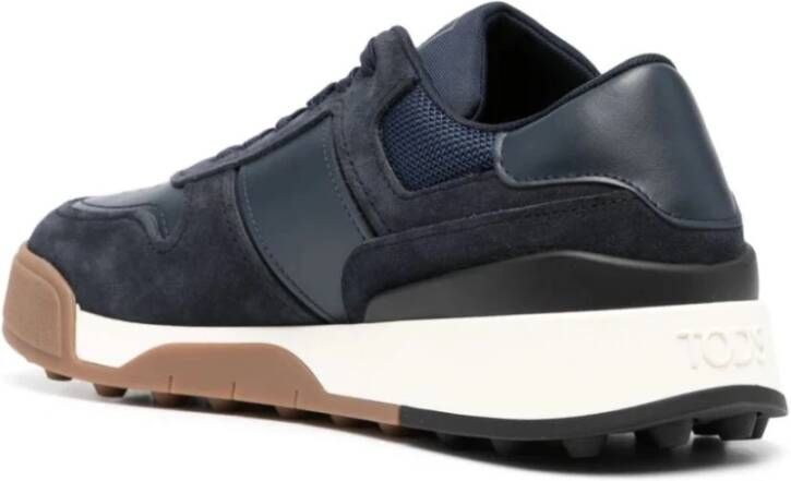 TOD'S Multicolor Elegante Gesloten Platte Sneakers Blue Heren