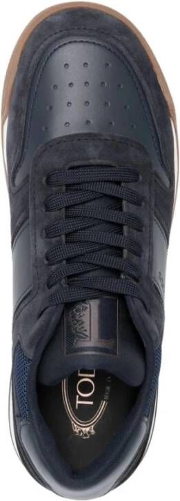 TOD'S Multicolor Elegante Gesloten Platte Sneakers Blue Heren