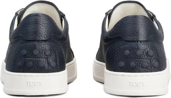 TOD'S Navy Blauw Korrelig Leren Sneakers Black Heren