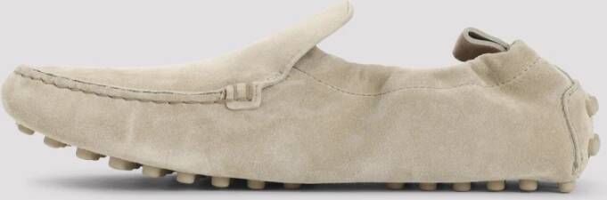 TOD'S Neutrale Suède Loafers voor Vrouwen Beige Dames