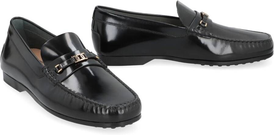 TOD'S Patentleren Loafer met Front Horsebit Black Heren