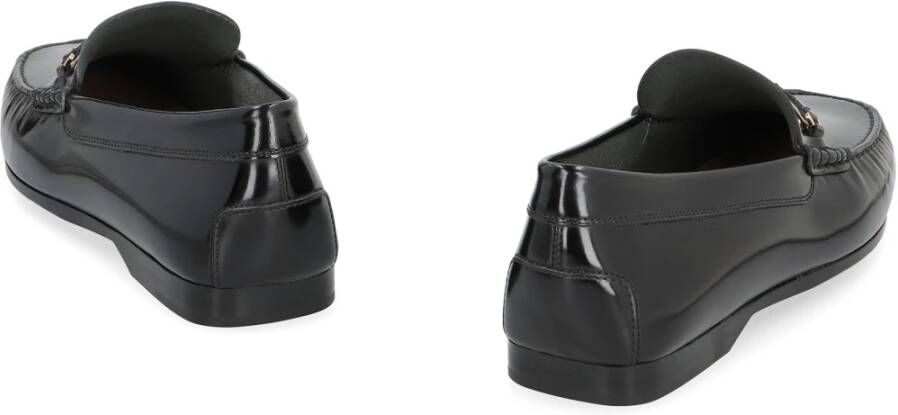 TOD'S Patentleren Loafer met Front Horsebit Black Heren