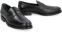 TOD'S Kalfsleren Penny Bar Loafers Black Heren - Thumbnail 2