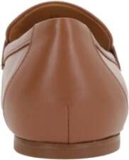 TOD'S Platte leren mocassinschoenen Brown Dames