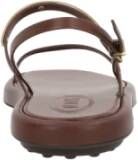 TOD'S Platte Leren Sandalen Brown Dames