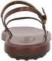 TOD'S Platte Leren Sandalen Brown Dames - Thumbnail 3