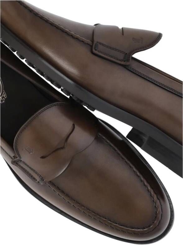 TOD'S Platte schoenen Bruin Brown Heren